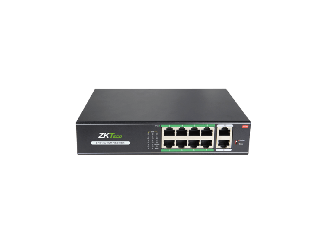 ZKTeco 8 Port PoE Switch 10/100Mbps PE08-120-C ZKTeco 8 Port PoE Switch 10/100Mbps PE08-120-C